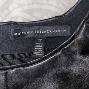 White house black market leather top